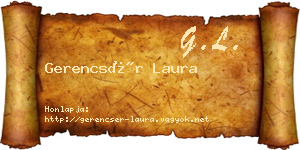 Gerencsér Laura névjegykártya